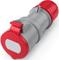 Розетка кабельная переносная DKC Quadro 32А 3Р+РЕ 400В IР44 красный картинка 